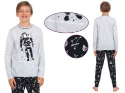 Piżama dziecięca TRYTON: szary/czarny