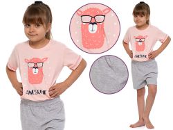 Piżama dziecięca GAJA: róż/szary