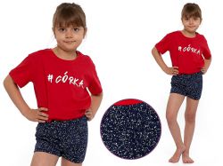 Piżama dziecięca KALINA: czerwony/granat